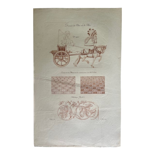 1839 Nicolas-Xavier Willemin French Medieval Manuscript Engraving From Monuments Français Inédits For Sale