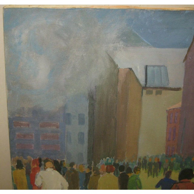 Labor Strike Painting by Volney Crosswell For Sale - Image 10 of 11