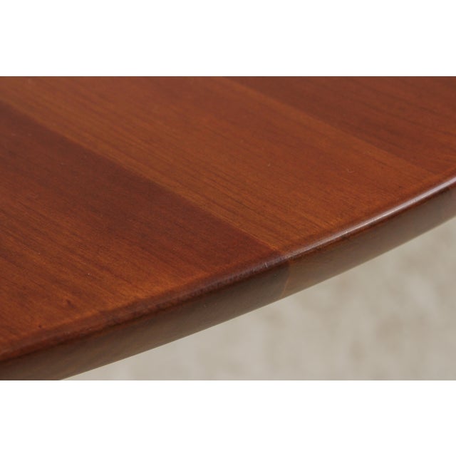 Cherry Round Country Style Dining Room Table For Sale - Image 12 of 17