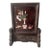 Vintage Chinese Rosewood Table Screen With Mother of Pearl "Antiques" Inlay For Sale