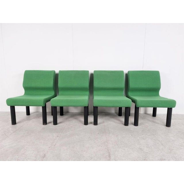 Vintage Lounge Chairs, 1980s, Set of 4 For Sale - Image 3 of 12