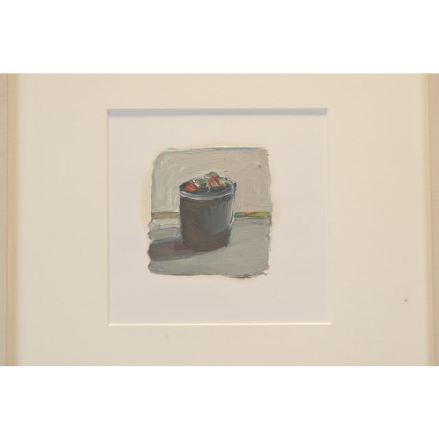 "Bucket of Fruit/Apples" by Jochen Pankrath, 2008. Oil on paper, framed under glass with passe-partout. This piece has an...