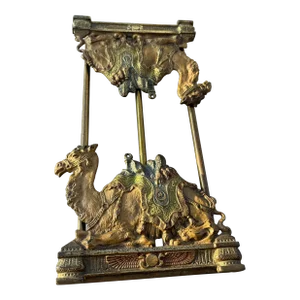 1920s Judd Egyptian Revival Expandable Bronze Camel Bookends