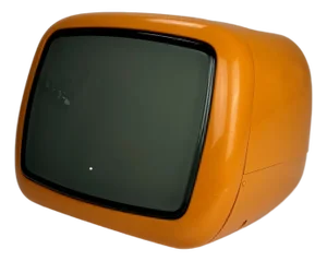 Orange TV Set from Iskra Minirama, Former Yugoslavia, 1970s