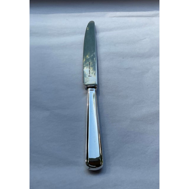 1960s A Cased Set of 12 Silver Dinner Knife, Leighton by Walker & Hall For Sale - Image 12 of 17