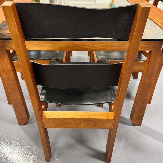 Artisan Made One Off Solid Cherry Dining Set by Charles Radtke For Sale - Image 11 of 18