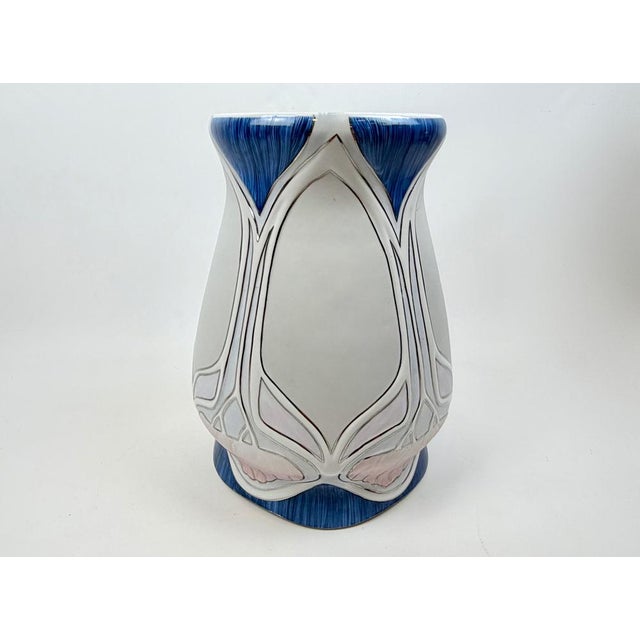 Jugendstill Iris Porcelain Vase by Nagel, 1900s For Sale - Image 6 of 13