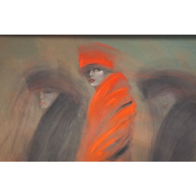 1980s Victoria Mortesinos Large Oil Painting - Signed For Sale In Boston - Image 6 of 15