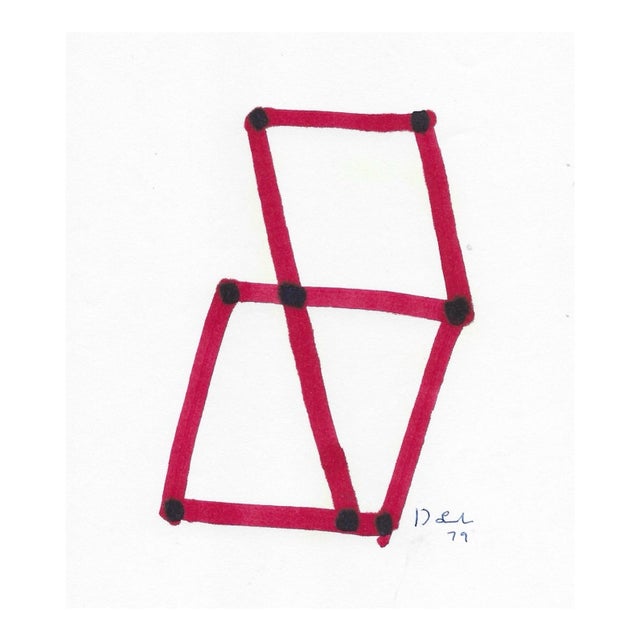 1979 Dimitri Grachis Minimalist Drawing For Sale