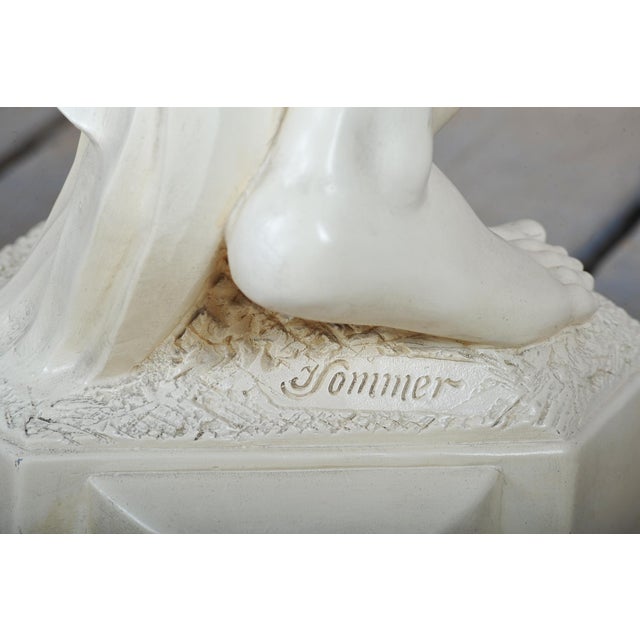 Art Deco Figural Floor Lamp in Ceramic and Opaline Glass, Germany, 1920s For Sale - Image 4 of 11