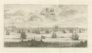 Erik Dahlberg, Maritime Majesty: The 17th-Century Skyline of Kalmar in Sweden, 1693, Paper