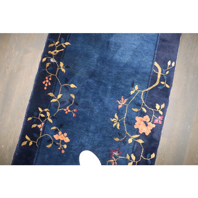 Art Deco Rare Antique Chinese Art Deco Runner, 2'9'' X 14'2'' For Sale - Image 3 of 8