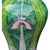 Chinoiserie Pair of Hand-Painted Bok Choy Pattern Bulbous Melon Shape Porcelain Lamps, Famille Verte, Jingdezhen, Bok Choy Collection For Sale - Image 3 of 6
