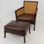 Crate & Barrel "Blake" Leather Chairs and Ottoman For Sale - Image 9 of 11