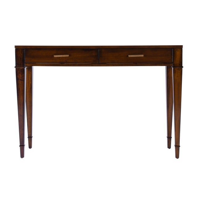 2020s Kai 45 in. W Rectangular Wood 2 Drawer Console Table, Antique Cherry For Sale - Image 5 of 9