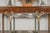 Vintage Italian Steel and Bronze Circular Side Table with Swan Necks and Doors For Sale - Image 10 of 12
