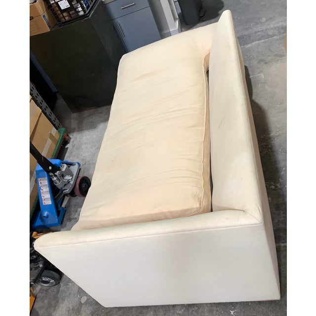 Contemporary Contemporary Cream Linen 'Right Back' Sofa by Waldo Fernandez For Sale - Image 3 of 18