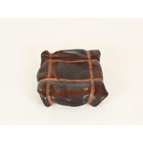 Italian Curved Leather and Crystal Glass Ashtray from Nova Tecno, 1950s For Sale - Image 13 of 14