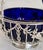 George V Sterling Silver Swing Handle Basket with Blue Glass Liner, 1912 For Sale - Image 10 of 18
