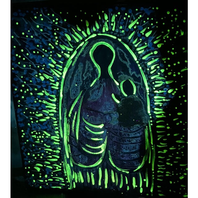 "For My Daughter" Original Bioluminescent 18’c18’ Painting by Vicky Naranjo For Sale - Image 15 of 16
