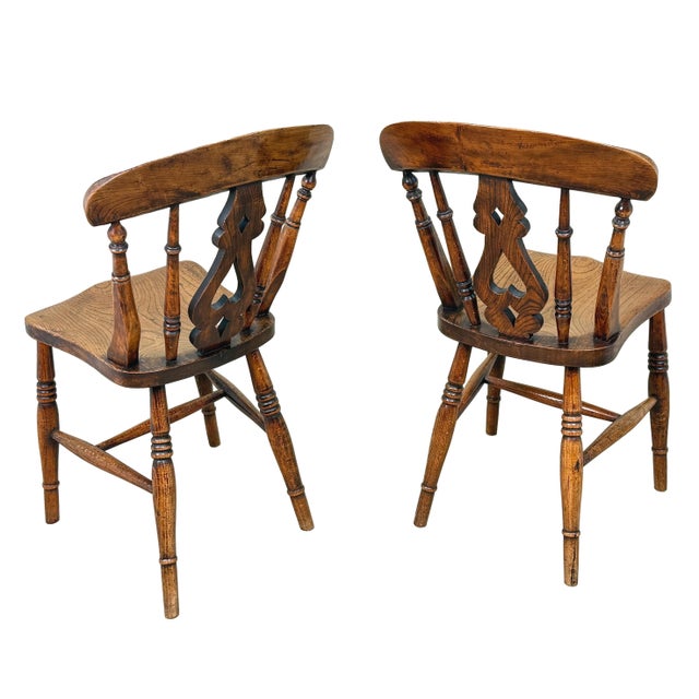 19th Century Mid-19th Century Farmhouse Kitchen Windsor Dining Chairs, 1860, Set of 6 For Sale - Image 5 of 16