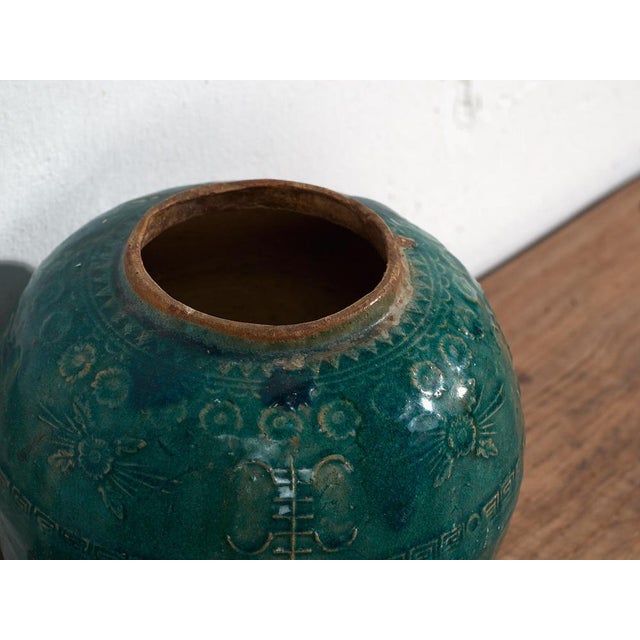 Antique Chinese Stoneware Vase For Sale - Image 3 of 6