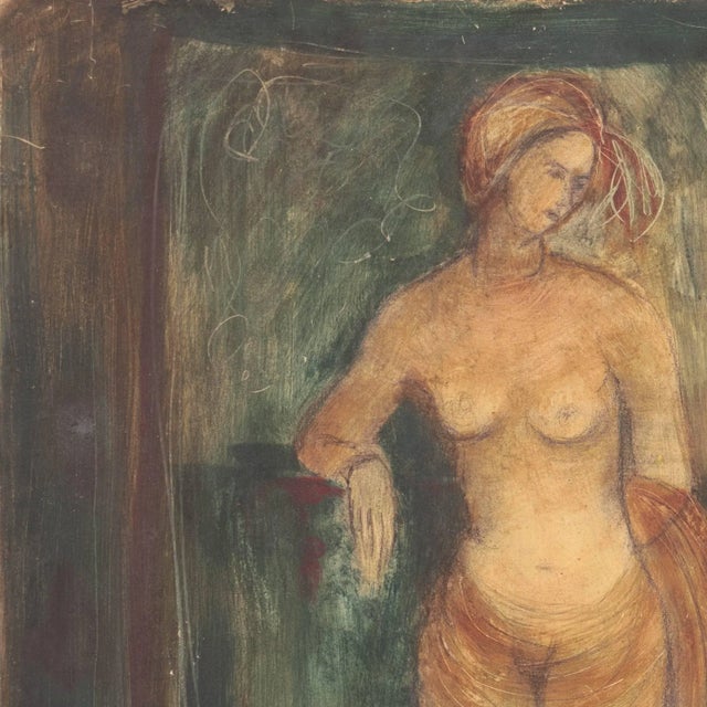 Modern 'Standing Nude' by Esther Fuller, Post-Impressionist Woman Artist, Circa 1953 For Sale - Image 3 of 11