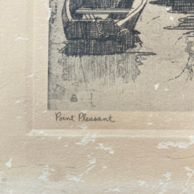 American Early 20th Century Etching by Lionel Barrymore “Point Pleasant” For Sale - Image 3 of 12