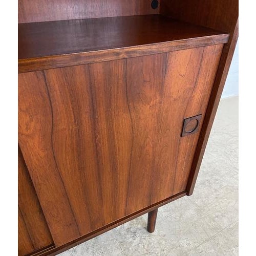 1960s Vintage Danish Bookcase in Rosewood with Sliding Doors, 1960s For Sale - Image 5 of 18