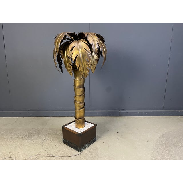 Metal Palm Tree Floor Lamp from Maison Jansen, 1970s For Sale - Image 7 of 12