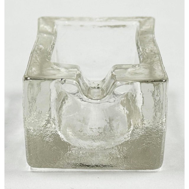 Vintage Italian Glass Block Ashtray or Trinket Dish For Sale In Kansas City - Image 6 of 13