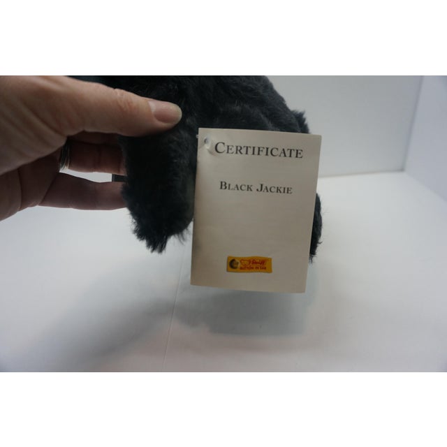 Vintage Steiff Limited Edition "Black Jackie" Mohair Teddy Bear - Mint With Tags For Sale - Image 4 of 4