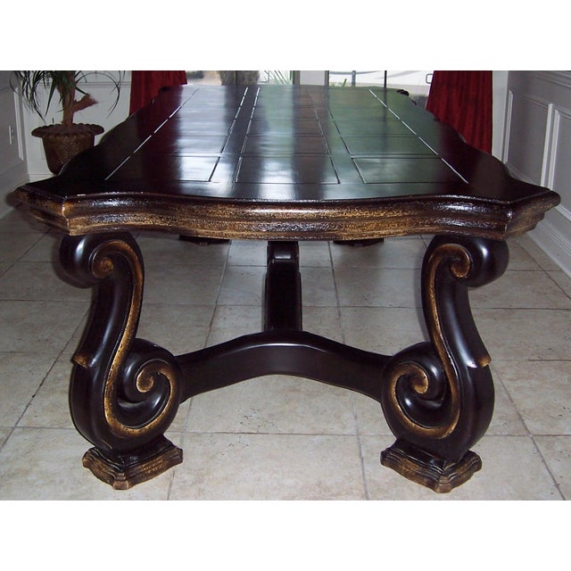 Spanish Spanish Designer Wood Dining Room Table For Sale - Image 3 of 12