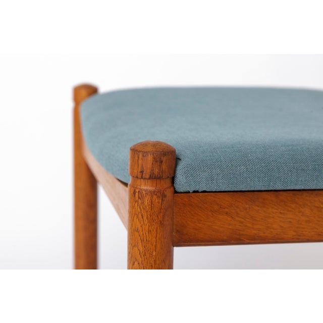 Beige Mid-Century Modern Oak Dining Chairs, Germany, 1960s, Set of 5 For Sale - Image 8 of 10