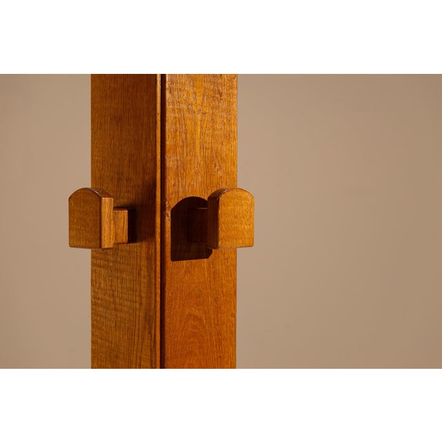 Coat Rack in Oak by Giuseppe Rivadossi, Italy, 1970s For Sale - Image 6 of 10