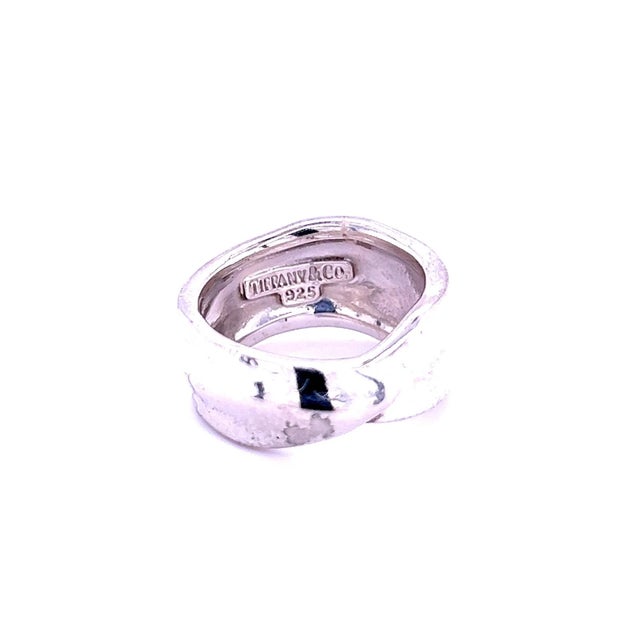 Tiffany & Co Leaf Ring Size 4.5 Sterling Silver 5 Grams Estate For Sale - Image 11 of 12