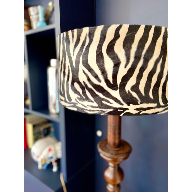 1960s Vintage Solid Wood Floor Lamp, 1960s For Sale - Image 5 of 6