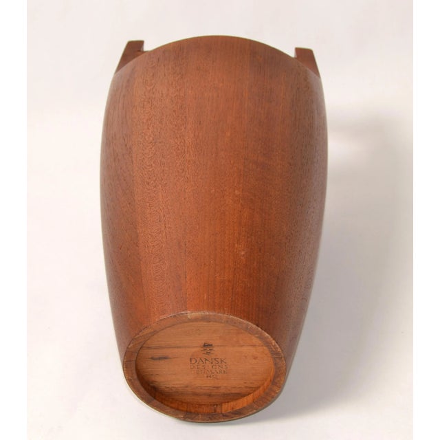 1960s Jens Quistgaard Dansk Designs Scandinavian Modern Staved Teak Lidded Ice Bucket For Sale - Image 10 of 12