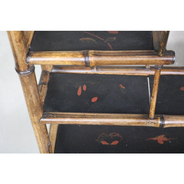 Mid 19th Century Napoleon III Period Bamboo Etagere For Sale - Image 12 of 17