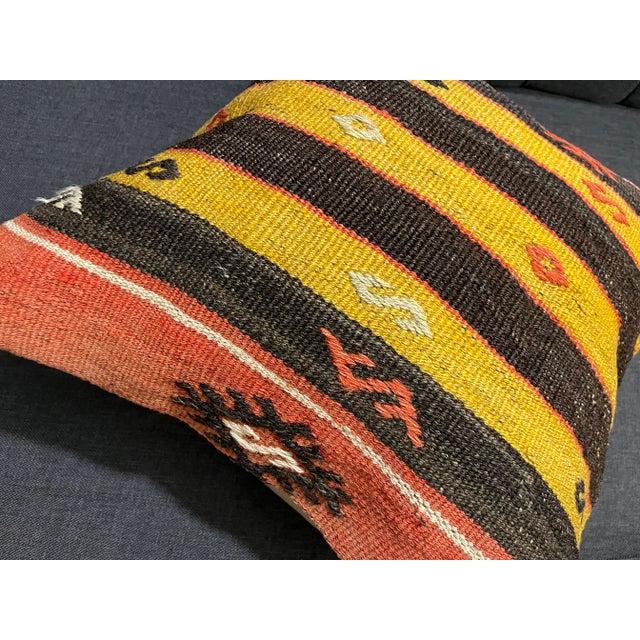 Decorative Pillow Cover Made from Vintage Kilim For Sale - Image 10 of 10