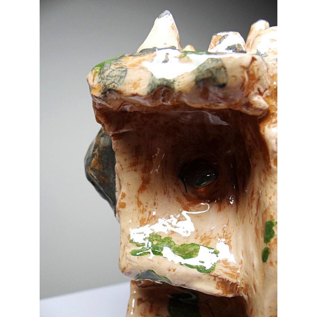 Vintage Modern Anthropomorphic Sculpture in Glazed Terracotta, 1970s-2000s For Sale - Image 12 of 14