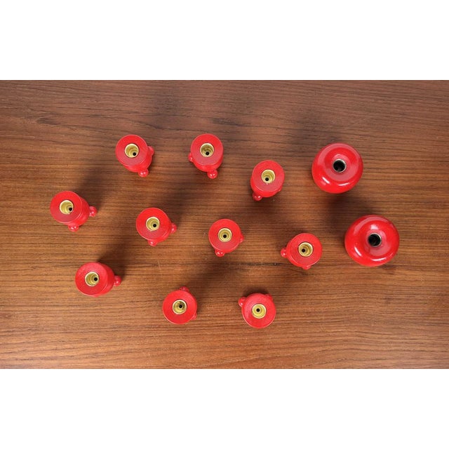 Mid-Century Traditional Swedish Wooden Christmas Candleholders, 1960s, Set of 12 For Sale - Image 12 of 13