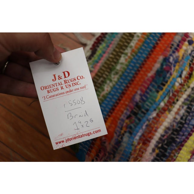 Purple American Braid Rug, 1'9'' X 2'6'' For Sale - Image 8 of 9