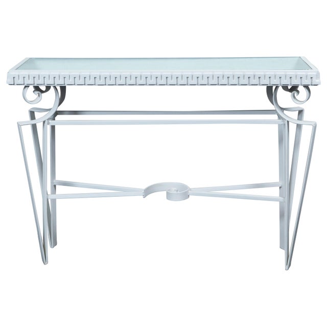 Dorothy Draper Style Wrought Iron Console For Sale - Image 11 of 11
