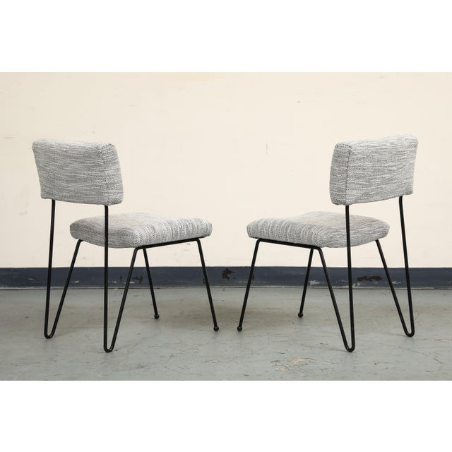 Pair of Midcentury Modern Case Study Iron Chairs With Cowtan Performance Fabric For Sale - Image 10 of 10