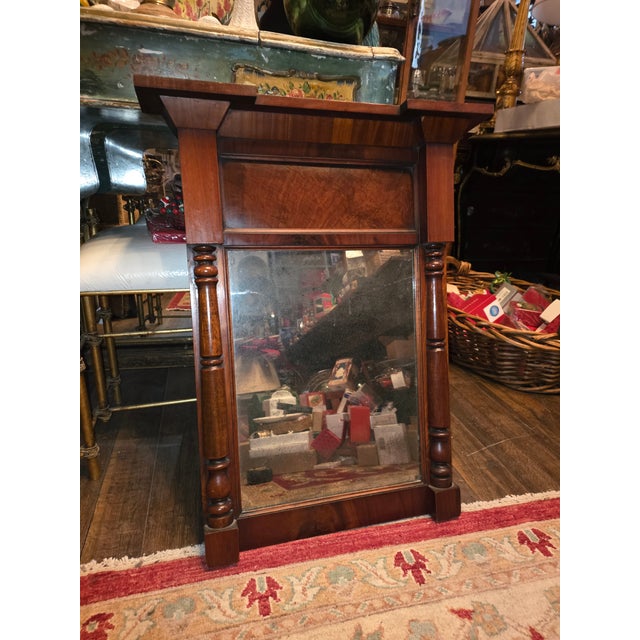 American Antique Mahogany Mirror For Sale - Image 3 of 9