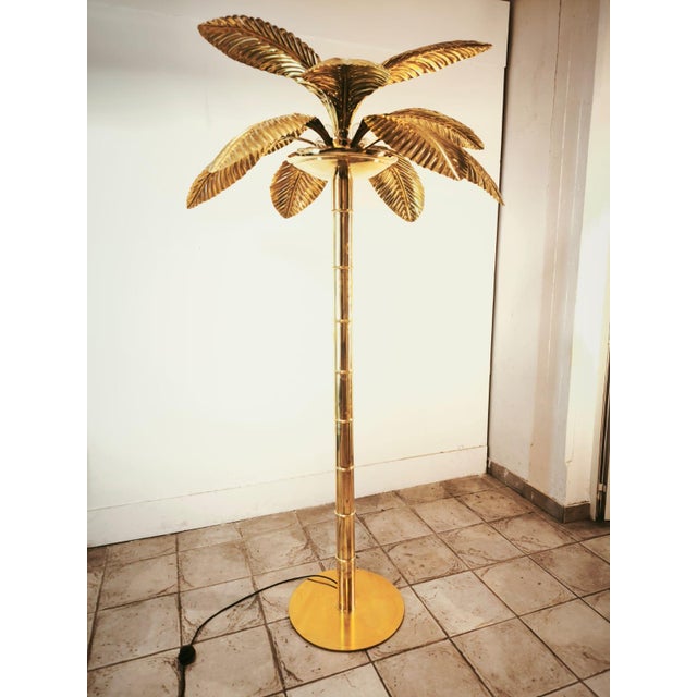 Brass 12-Light Palm Floor Lamp, 1970s For Sale - Image 13 of 18