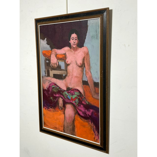 Nude oil portrait by Emanuel Stephen Perry (1932-2019) ca. 1970s. Perry had a lifelong career as an illustrator for the...