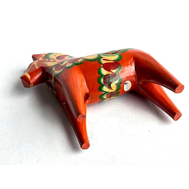 Vintage Swedish Folk Art Wood Dalah Horse For Sale - Image 13 of 13