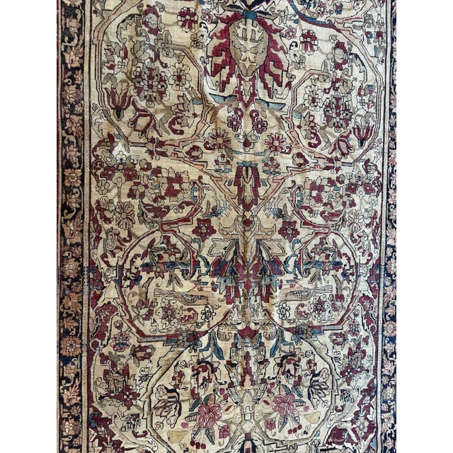 A 19th Century 7'x 11' Decorative Persian Lavar Kerman Rug For Sale - Image 9 of 9
